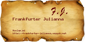 Frankfurter Julianna névjegykártya